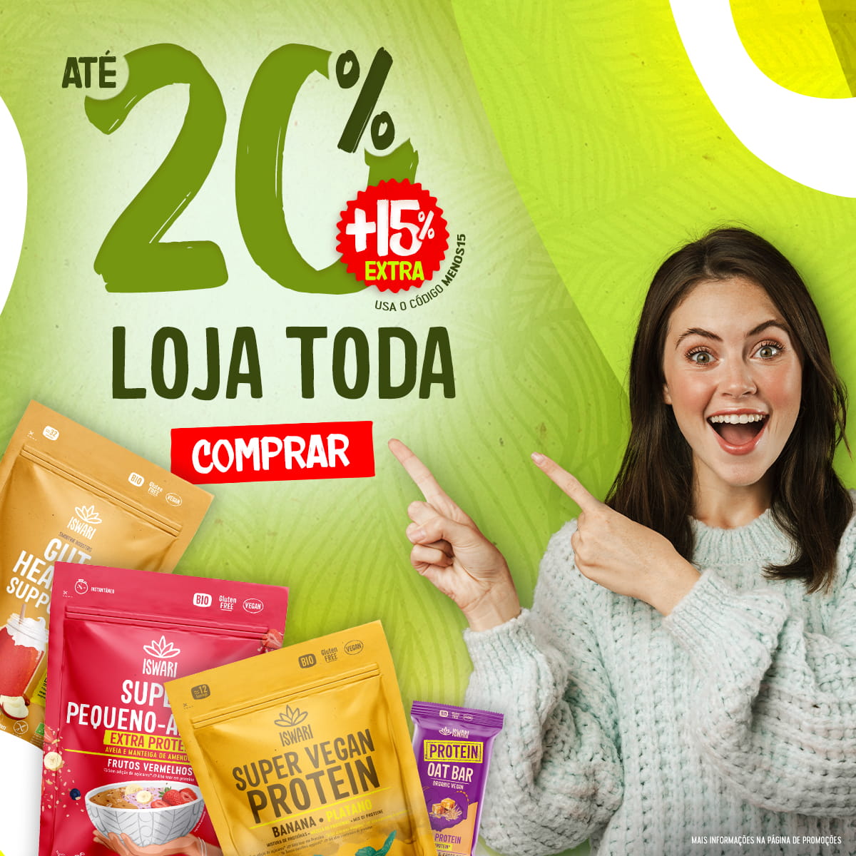 20% + 15% CUPÃO toda a loja